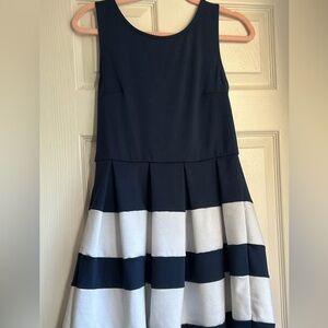 Altar’d Stare Navy and White Striped Dress